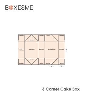 6 COorner Cake Box